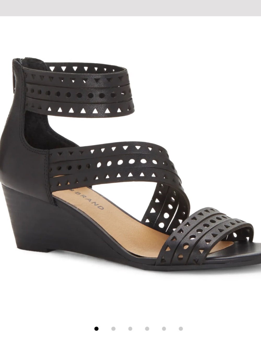 Lucky Brand Black Leather  Jaleela sandals